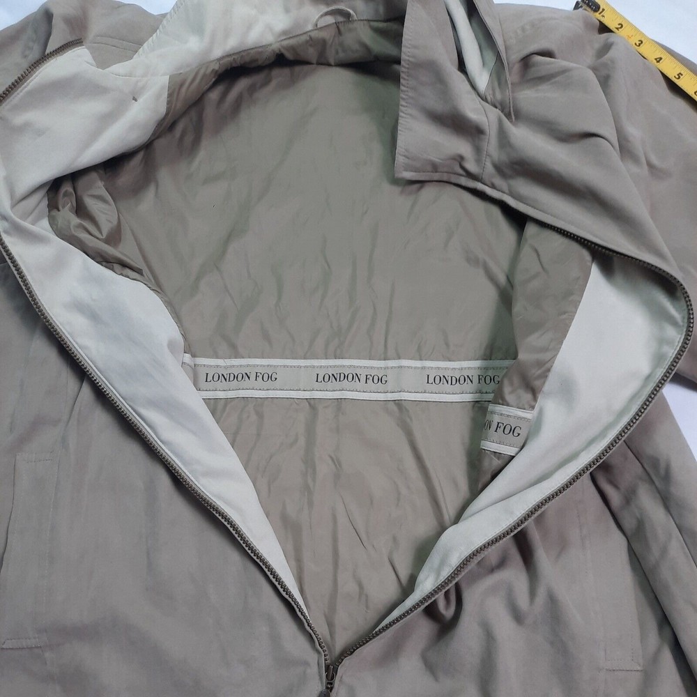 London Fog Mens Brown Full Zip Hooded Jacket Coat size 2X Reg - Picture 7 of 10